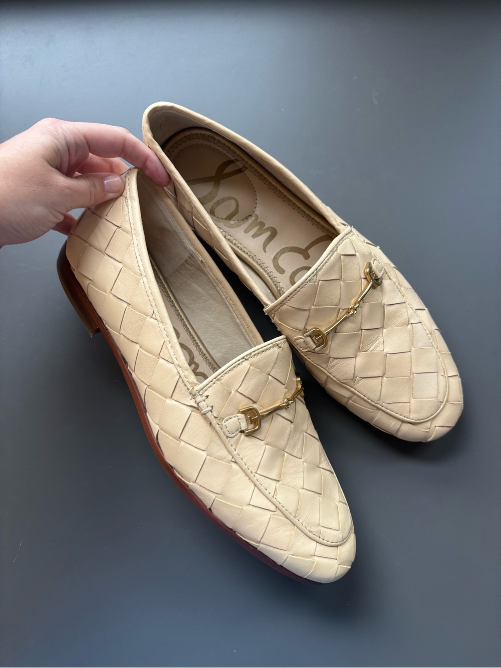 Sam Edelman Woven Leather Loafers- 9